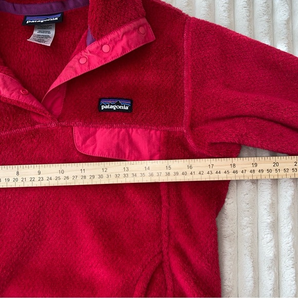 Patagonia Vibrant Red Textured Fleece Jacket Polartec XS - Picture 8 of 8